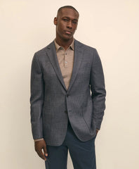 Traditional Fit Wool Hopsack Gingham Sport Coat / Brooks Brothers Sale