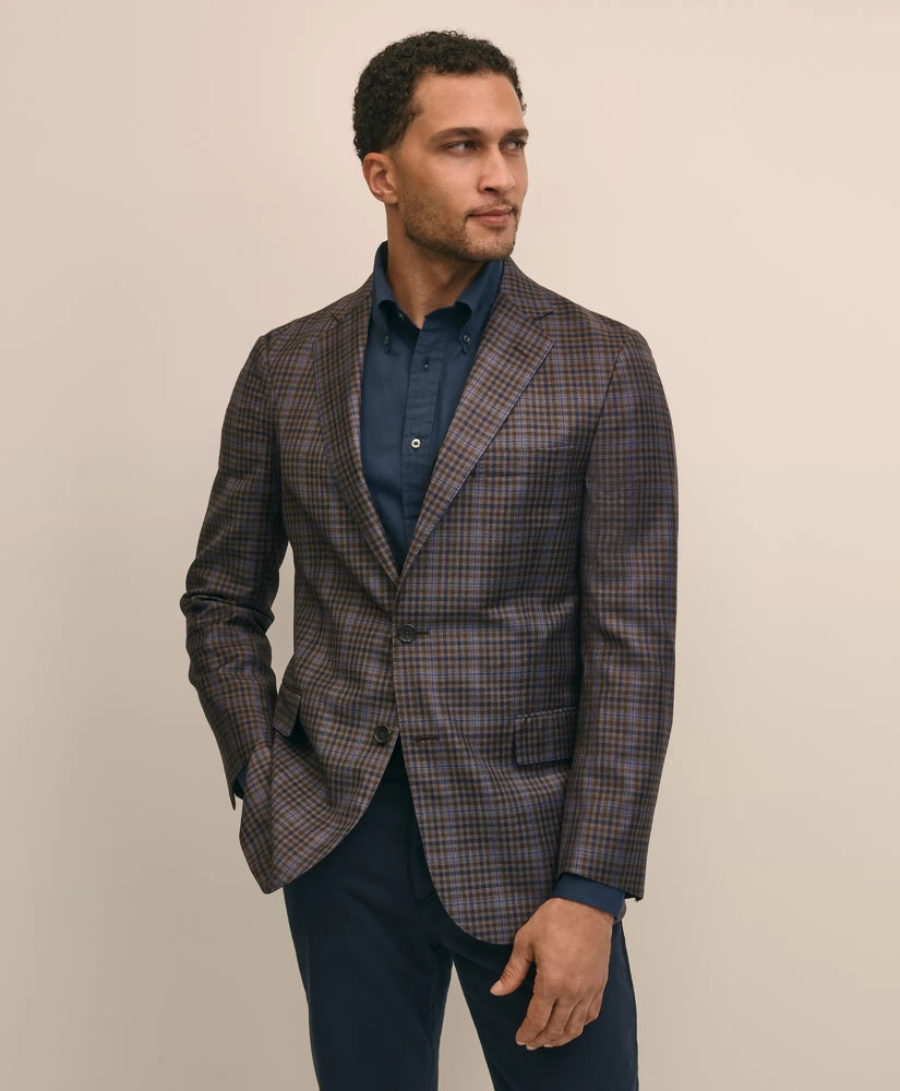 Classic Fit Wool Plaid-Gingham Sport Coat / Brooks Brothers Sale