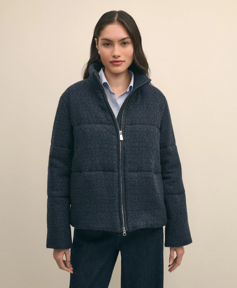 Tweed Short Puffer Jacket / Brooks Brothers Sale