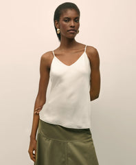 V-Neck Camisole in Washable Silk Charmeuse / Brooks Brothers Women