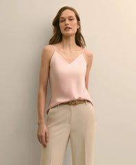 V-Neck Cami in Washable Silk Charmeuse / Brooks Brothers Women