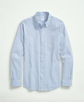 Washed Cotton Seersucker Button-Down Collar, Stripe Sport Shirt / Brooks Brothers Men