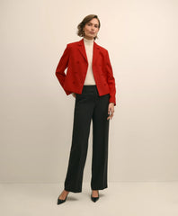 Wool Blend Cropped Double-Breasted Jacket / Brooks Brothers Sale