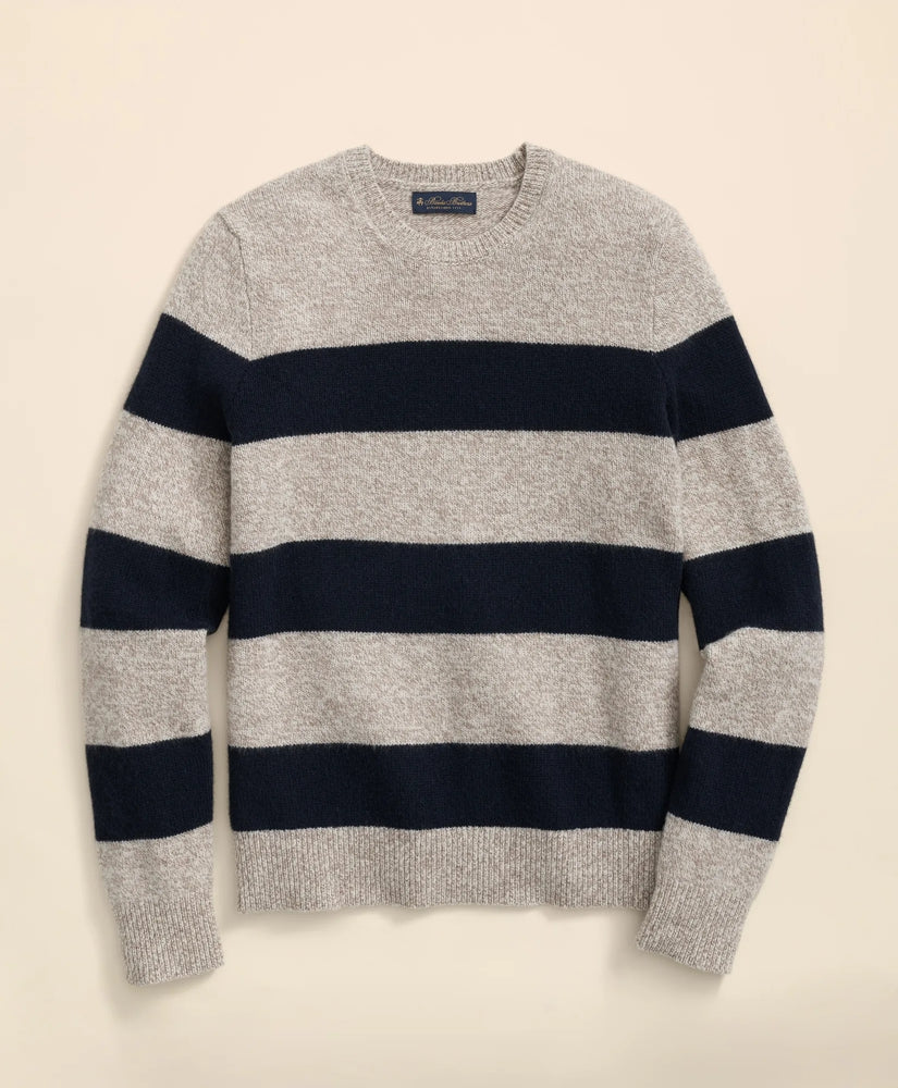 Wool Ragg Stripe Sweater / Brooks Brothers Sale