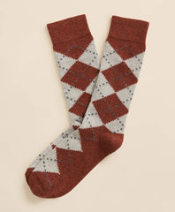 Wool-Silk Blend Argyle Socks / Brooks Brothers Sale