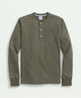 Cotton Henley Long-Sleeve T-Shirt / Brooks Brothers Sale