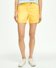 Stretch Cotton Twill Shorts / Brooks Brothers Women