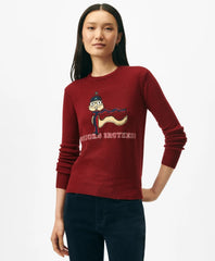 Women's Lunar New Year Wool-Blend Intarsia Snake Motif Sweater / Brooks Brothers Sale