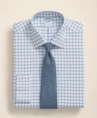 Brooks Brothers Explorer Collection Non-Iron Twill Ainsley Collar, Windowpane Dress Shirt / Brooks Brothers Men