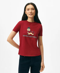 Women's Lunar New Year Cotton Snake Motif T-Shirt / Brooks Brothers Sale