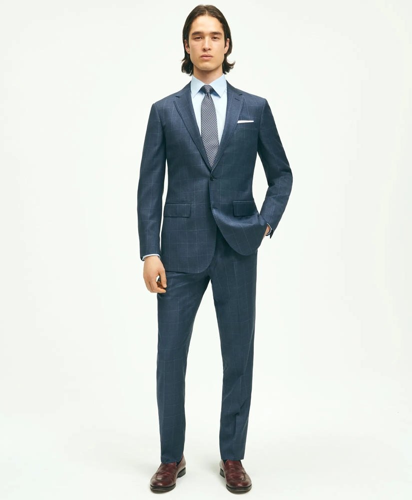 Slim Fit Wool Windowpane 1818 Suit / Brooks Brothers Men