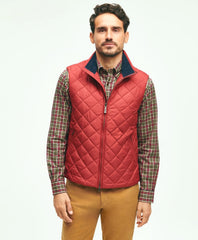 Water Repellent Diamond Quilted Vest / Brooks Brothers Sale