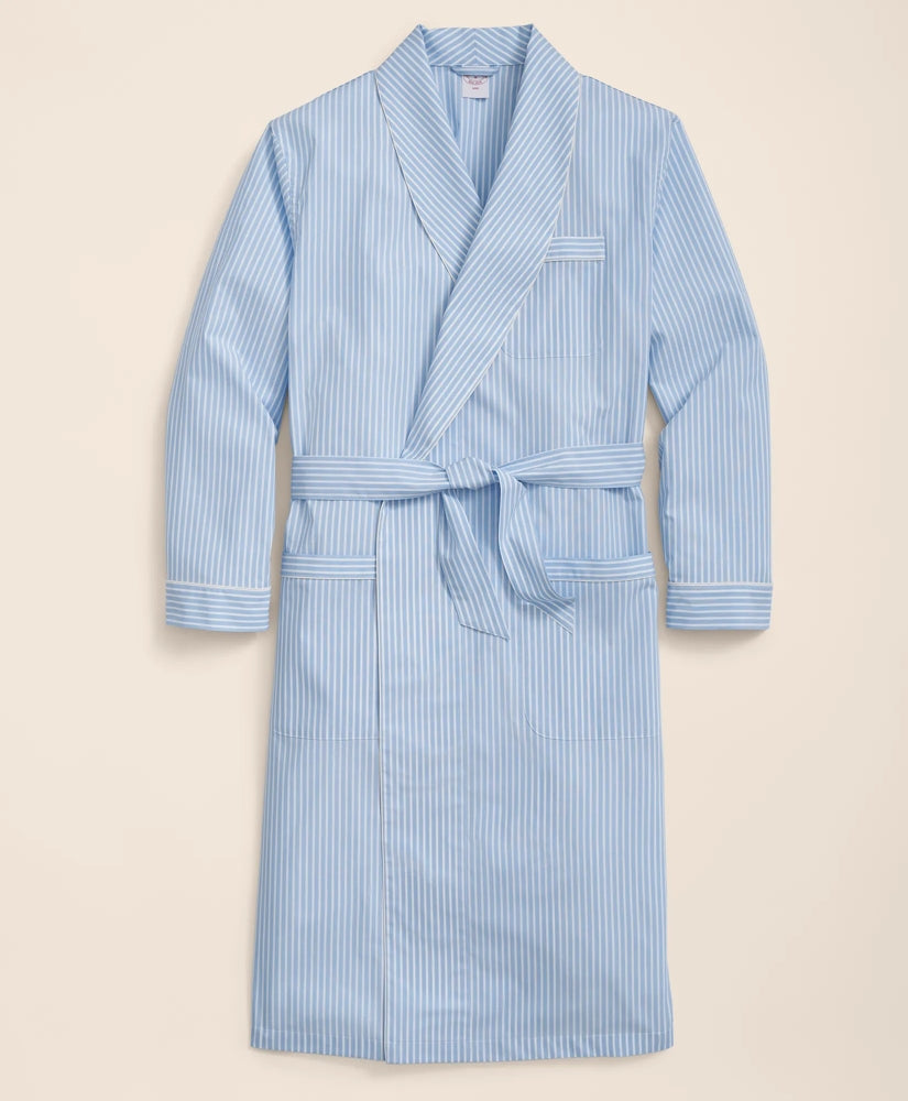 Cotton Broadcloth Bengal Striped Robe / Brooks Brothers Men