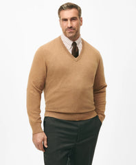 Big & Tall 3-Ply Cashmere V-Neck Sweater / Brooks Brothers Men