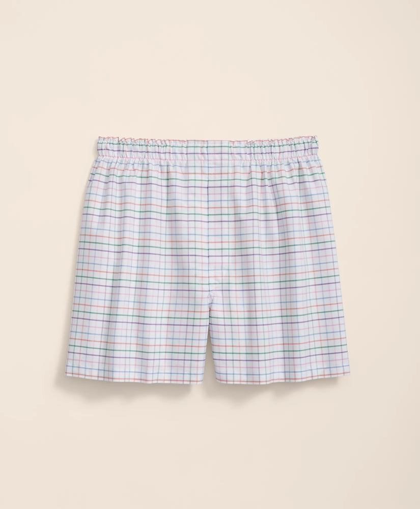 Cotton Broadcloth Tattersall Boxers / Brooks Brothers Sale