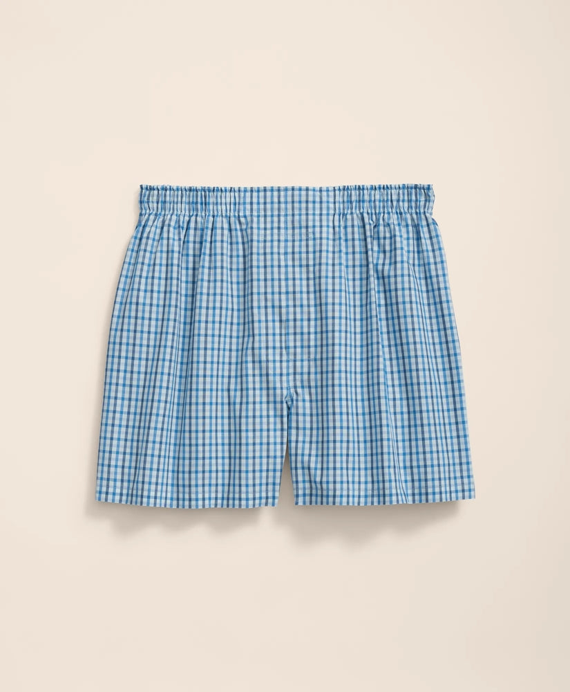 Cotton Broadcloth Windowpane Boxers / Brooks Brothers Sale