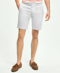 Washed Stretch Cotton Seersucker Shorts / Brooks Brothers Sale
