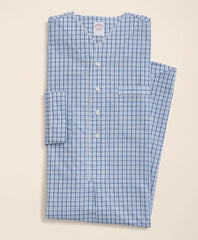 Cotton Broadcloth Checked Nightshirt / Brooks Brothers Men