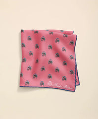 Silk Equestrian Motif Pocket Square / Brooks Brothers Men