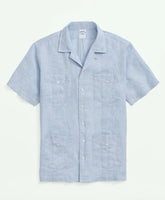 Irish Linen Short Sleeve Guayabera Shirt / Brooks Brothers Shirts