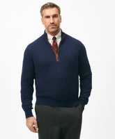 Big & Tall 3-Ply Cashmere Quarter-Zip Sweater / Brooks Brothers Men