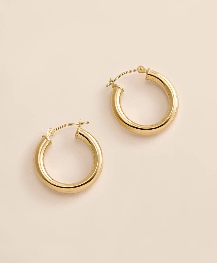 14k Gold Small Hoop Earrings / Brooks Brothers Women