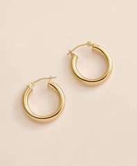 14k Gold Small Hoop Earrings / Brooks Brothers Women