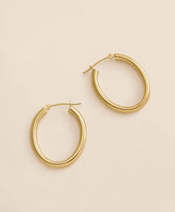 14k Gold Small Hoop Earrings / Brooks Brothers Women