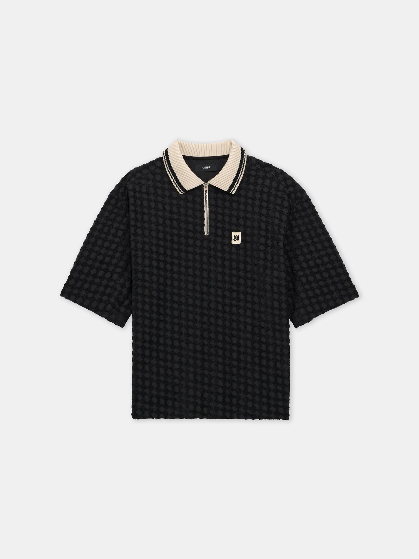 Ma Quad Zip Toweling Polo - Black | Amiri Great Deal