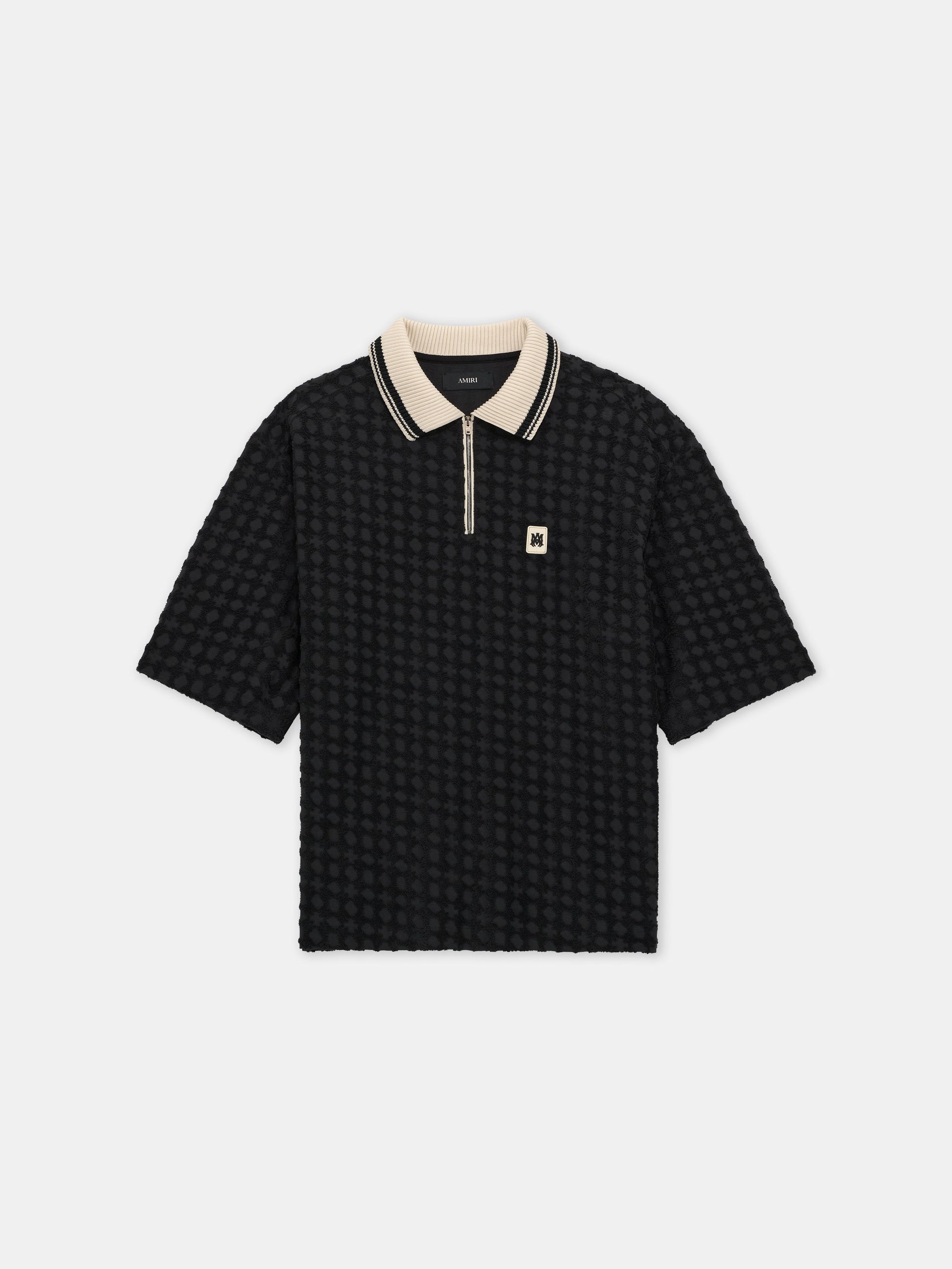 Ma Quad Zip Toweling Polo - Black | Amiri Great Deal