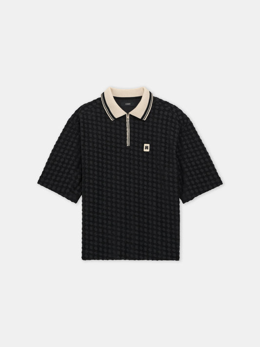 Ma Quad Zip Toweling Polo - Black | Amiri Great Deal