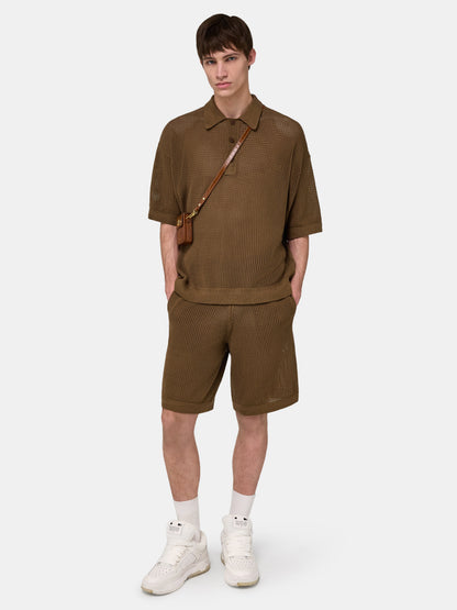 Amiri Crochet Mesh Short - Espresso | Amiri Value