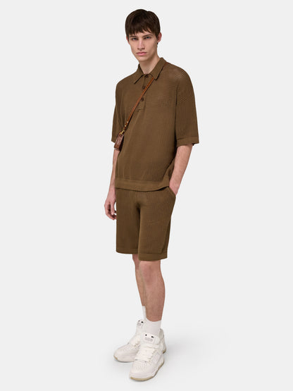 Amiri Crochet Mesh Short - Espresso | Amiri Value