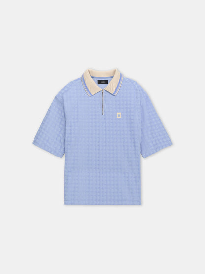 Ma Quad Zip Toweling Polo - Skyline Blue | Amiri Featured