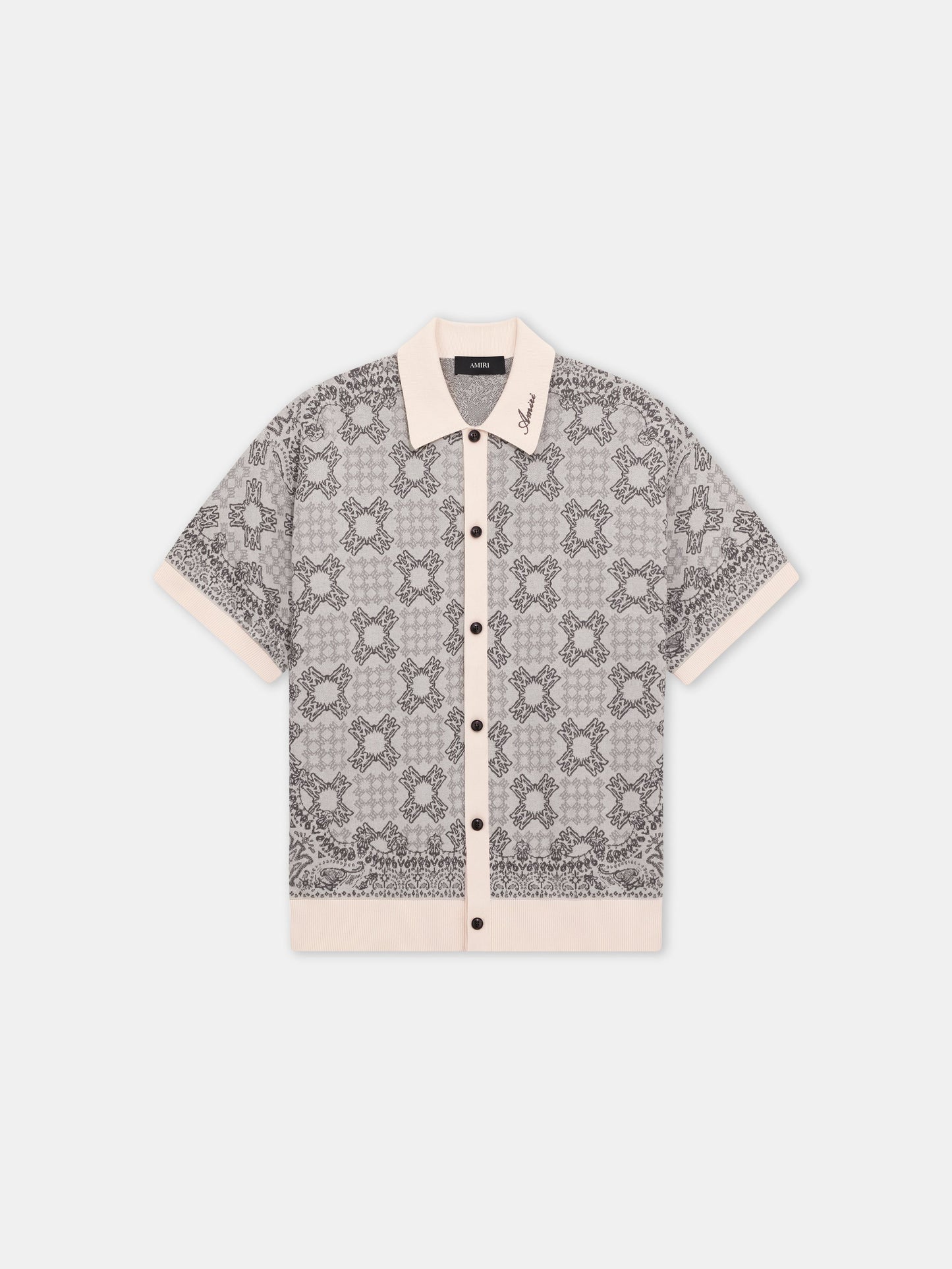 Ma Quad Check Mesh Knit Shirt - Alabaster | Amiri Budget Friendly