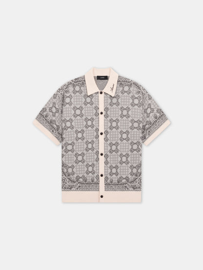 Ma Quad Check Mesh Knit Shirt - Alabaster | Amiri Budget Friendly