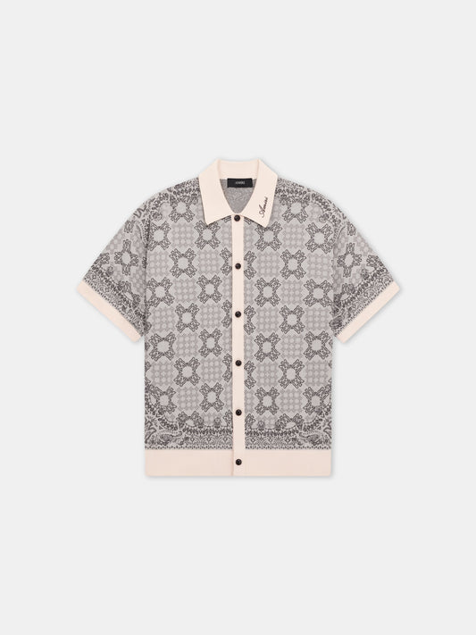 Ma Quad Check Mesh Knit Shirt - Alabaster | Amiri Budget Friendly