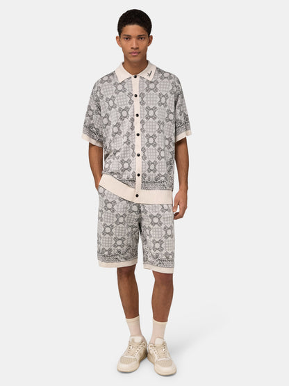 Ma Quad Check Mesh Knit Short - Alabaster | Amiri Great Deal