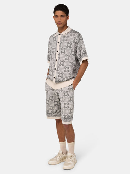 Ma Quad Check Mesh Knit Short - Alabaster | Amiri Great Deal