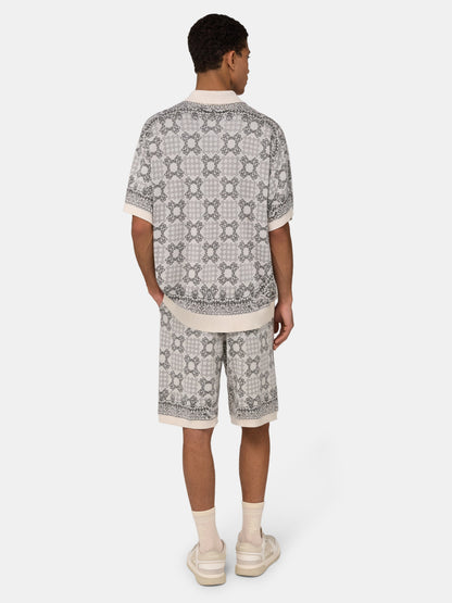Ma Quad Check Mesh Knit Short - Alabaster | Amiri Great Deal