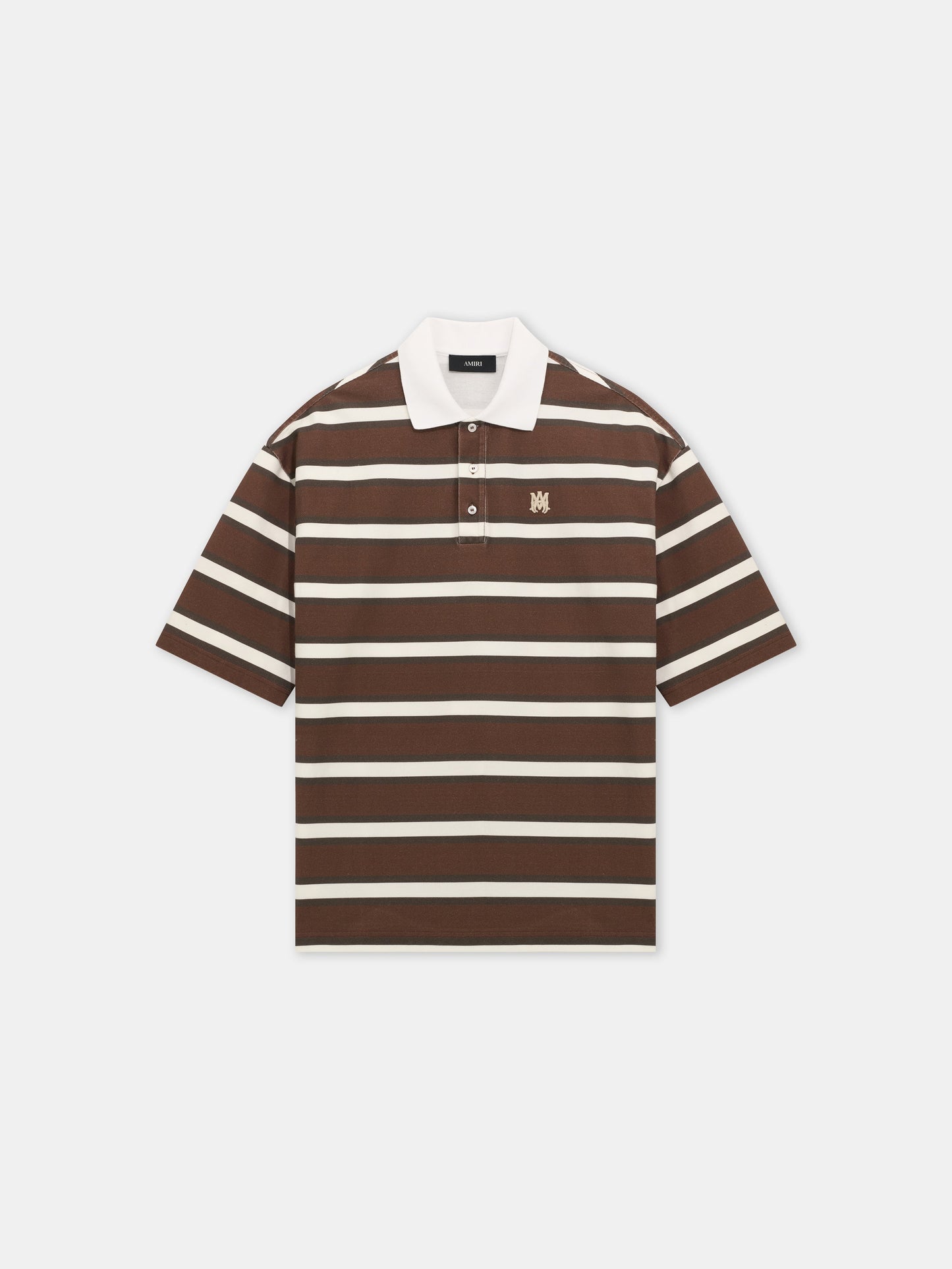 Ma Striped Oversized Polo - Tobacco | Amiri Best Seller