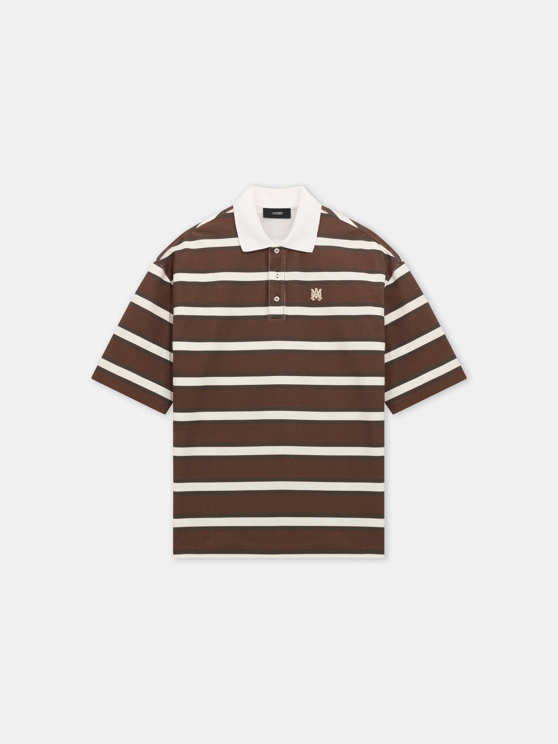 Ma Striped Oversized Polo - Tobacco | Amiri Best Seller