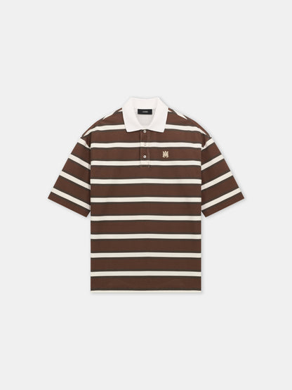 Ma Striped Oversized Polo - Tobacco | Amiri Best Seller