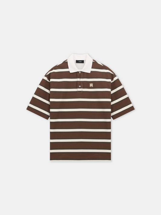Ma Striped Oversized Polo - Tobacco | Amiri Best Seller