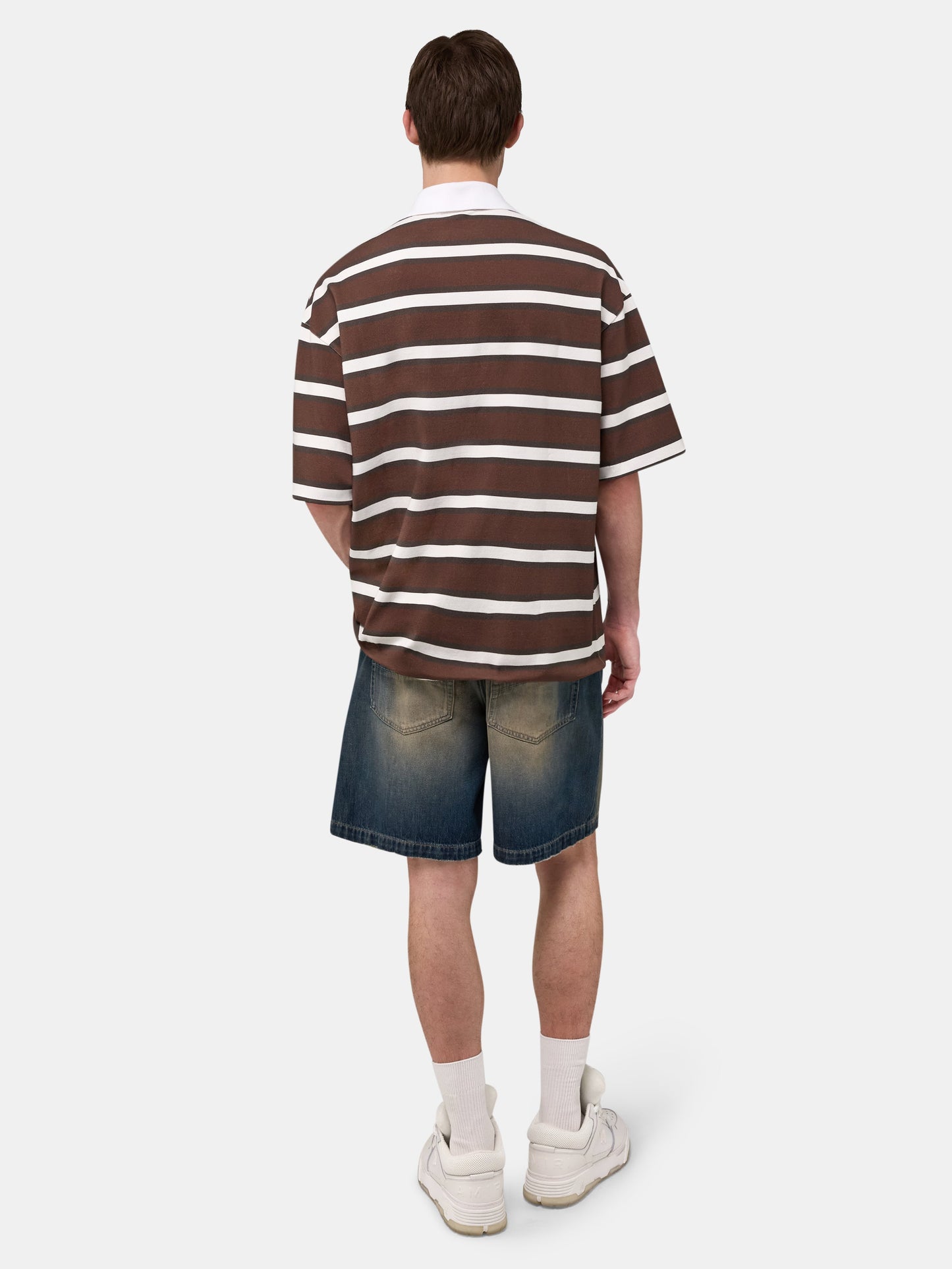 Ma Striped Oversized Polo - Tobacco | Amiri Best Seller