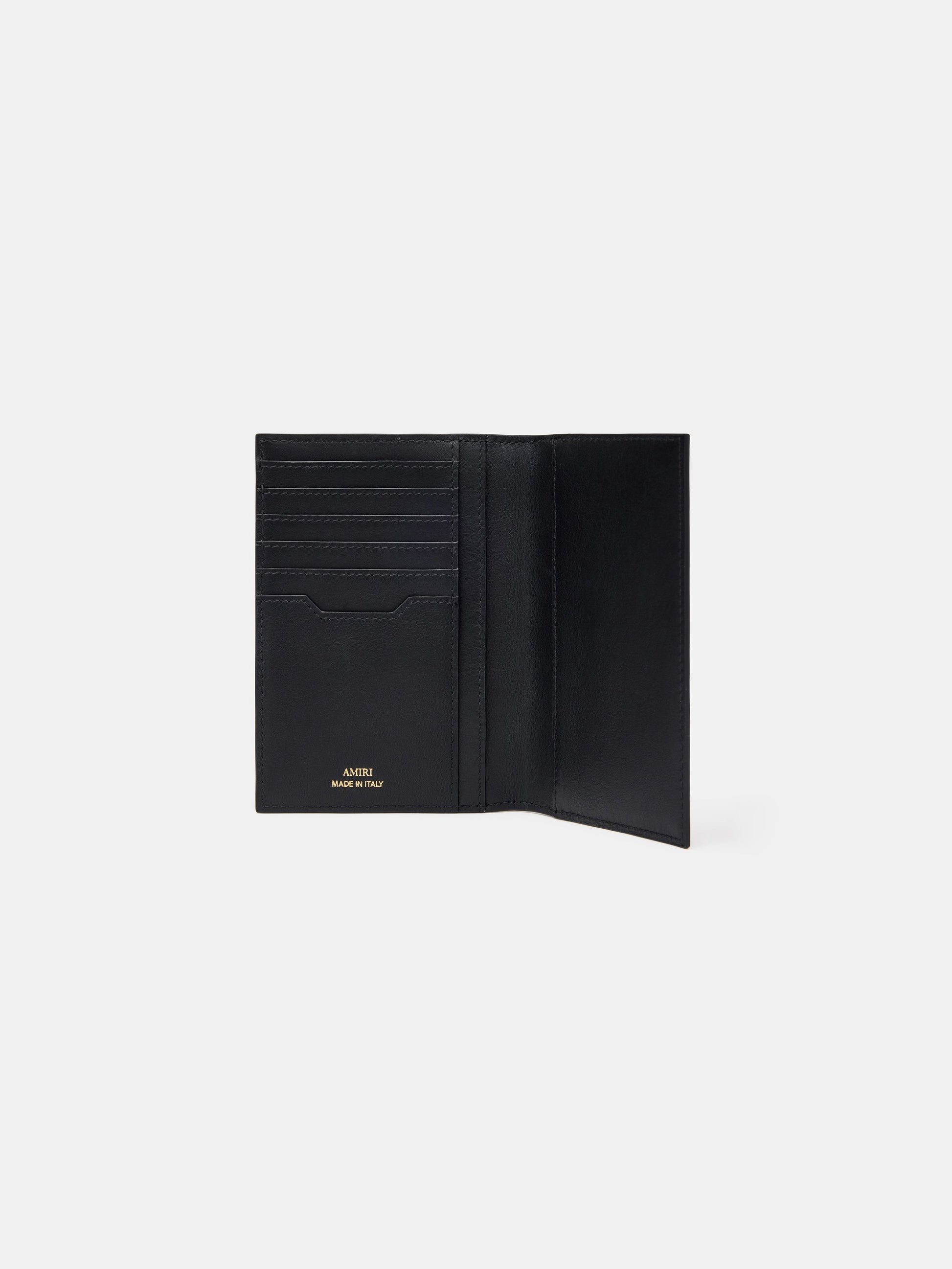 Croc Embossed Passport Holder - Black | Amiri Special Offer