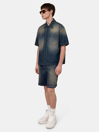 Drawstring Denim Short - Sandstone | Amiri Special Offer