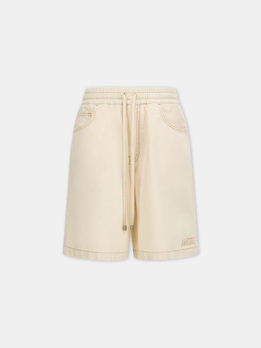Drawstring Denim Short - Ecru | Amiri Popular Choice