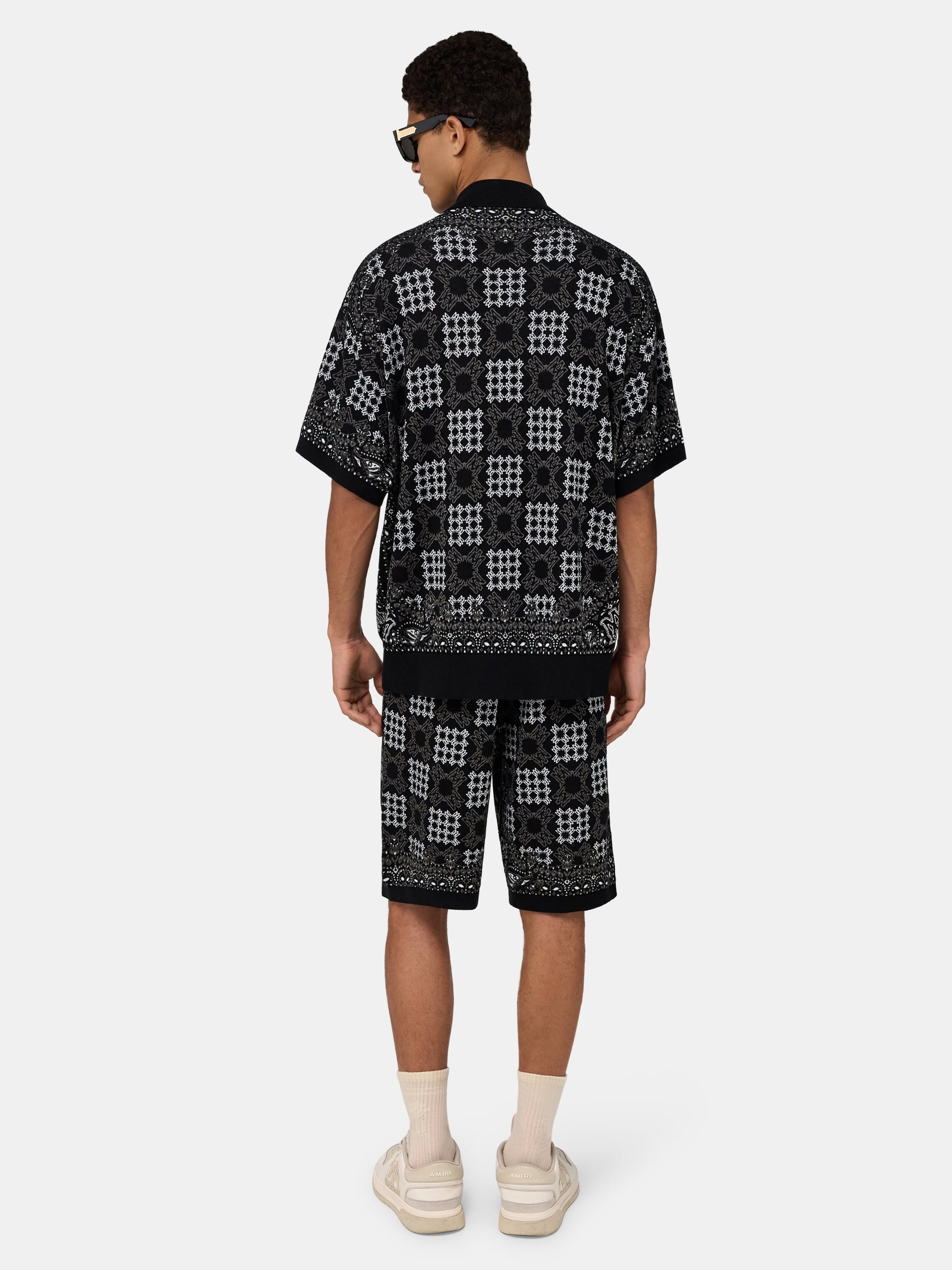 Ma Quad Check Mesh Knit Shirt - Black | Amiri Best Seller