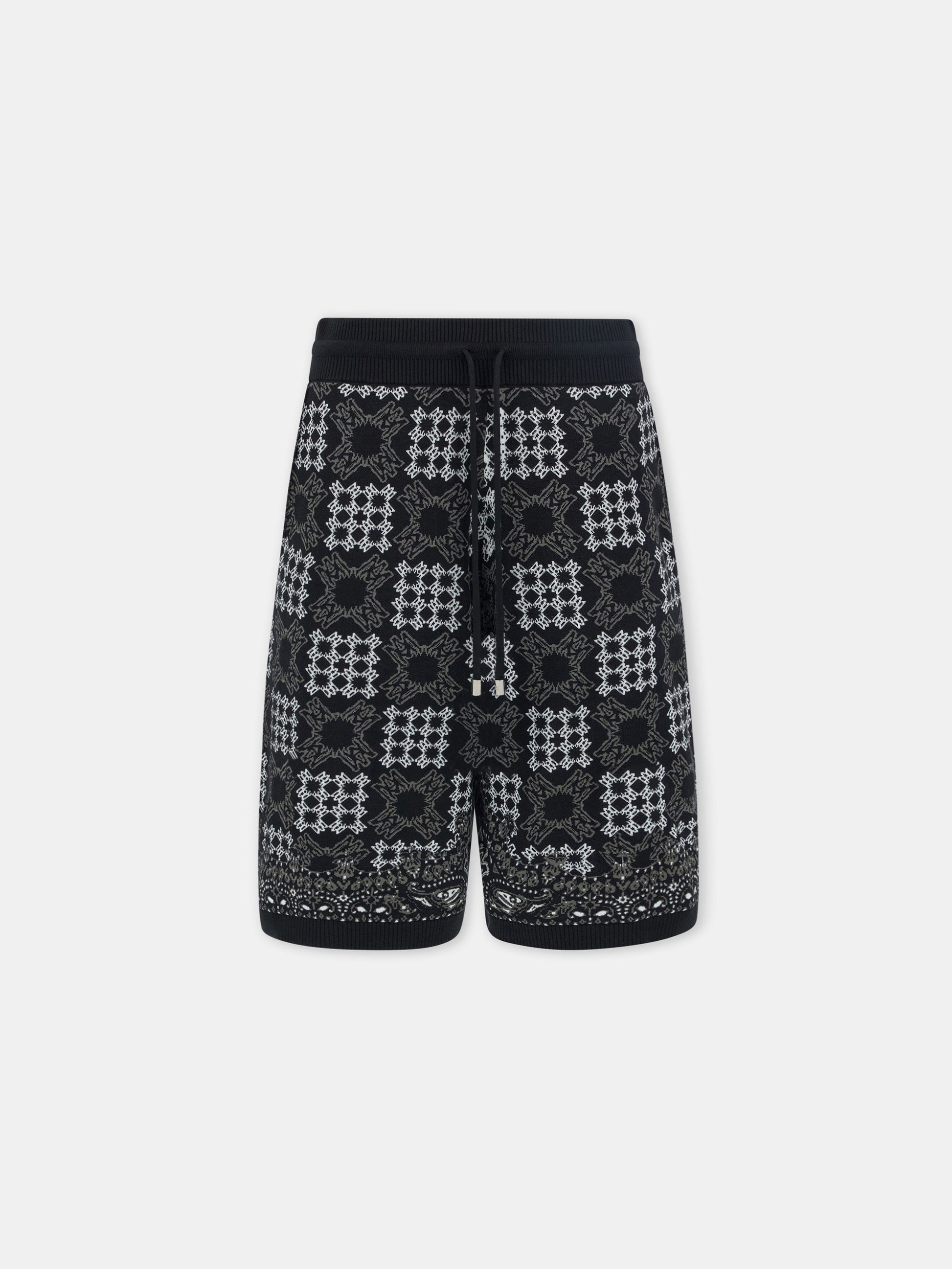 Ma Quad Check Mesh Knit Short - Black | Amiri Sale
